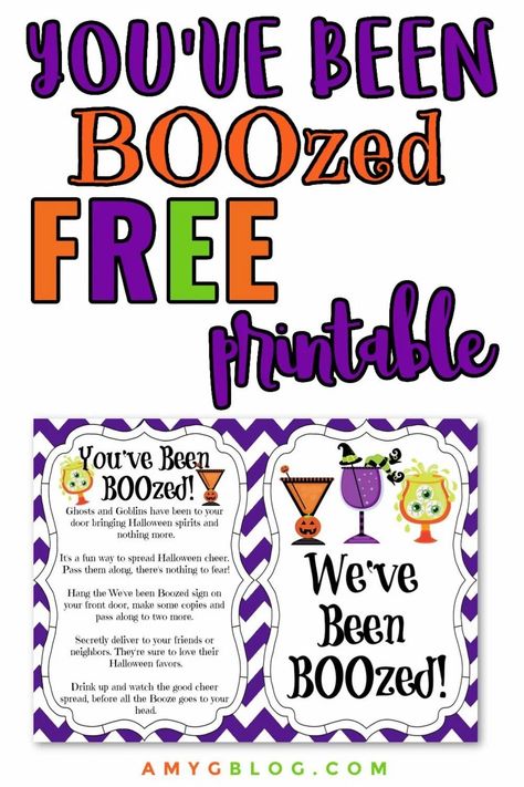 Get ready to BOOze your neighbor this year because Halloween isn't just for the kids! Grab your FREE We've Been BOOzed printable and send something you know they'll love! #booyourneighbor #halloween2020 #halloweenfun #halloweenideas You've Been Boozed Free Printable, Boo Your Neighbors, You've Been Boozed, Halloween Treats To Make, Boo Baskets, You've Been Booed, Mini Liquor Bottles, Halloween Favors, Halloween Activities For Kids