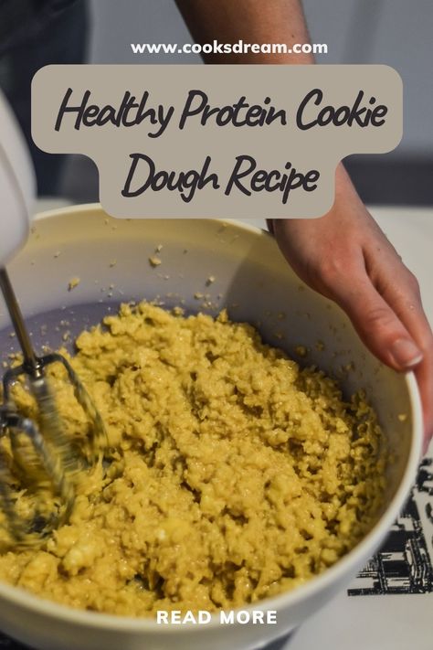 Healthy Protein Cookie Dough, Edible Protein Cookie Dough, Protein Cookie Dough Bites, Protein Cookie Dough Recipe, Protein Powder Cookies, High Protein Cookies, 20 Grams Of Protein, Protein Cookie Dough, Cookie Dough Recipe