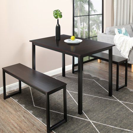 Space Saving Dining Room, Breakfast Nook Table, Farmhouse Table Setting, Breakfast Nook Dining Set, Nook Dining Set, Nook Table, Apartment Dining Room, Apartment Dining, Black Dining Room