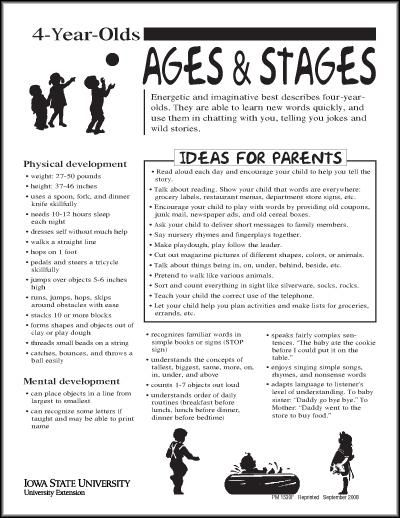 4-Year-Olds -- Ages and Stages - Thumbnail Psych Nursing, Child Development Stages, Social And Emotional Development, Ages And Stages, Kindergarten Prep, Adolescent Health, Developmental Stages, Developmental Milestones, Smart Parenting