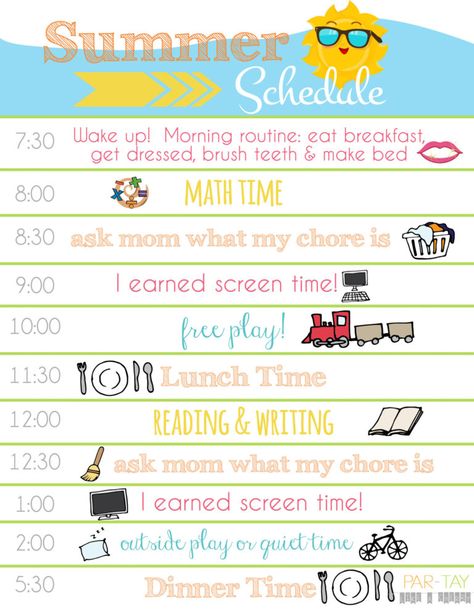 summer daily schedule printable Summer Daily Schedule, Summer Schedule Printable, Summer Schedule For Kids, Kids Summer Schedule, Summer Rules, Daily Schedule Printable, Daily Schedule Kids, Babysitting Activities, Summer Boredom