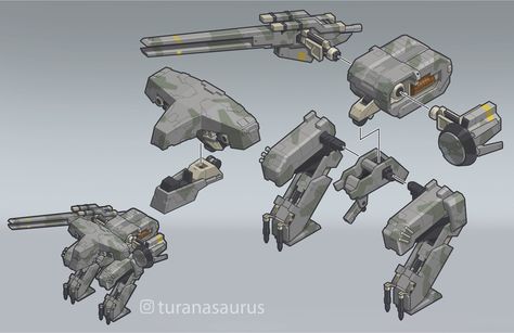 ArtStation - Metal Gear Rex Metal Gear Rex Art, Metal Gear Concept Art, Mecha Design, Exploded View, 3d Ideas, Metal Gear Rex, Metal Gear Solid, Metal Gear, 3d Modeling