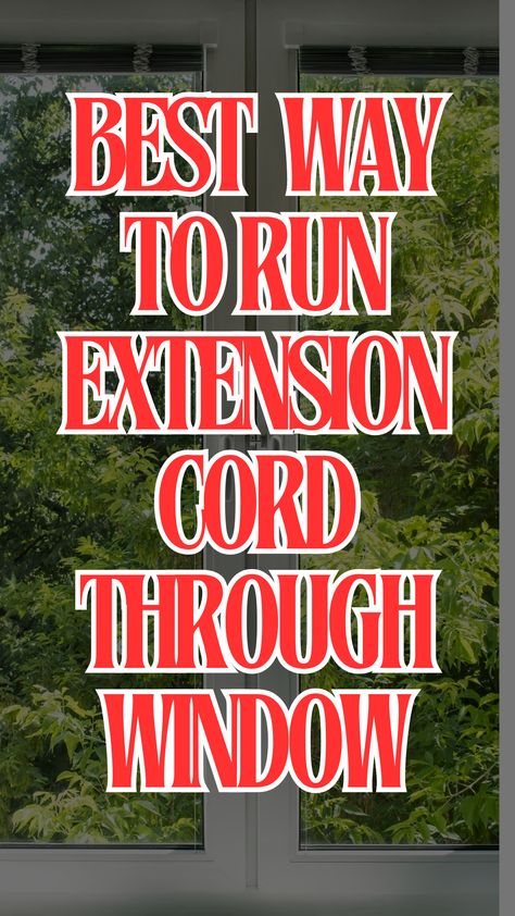 Safely running an outdoor extension cord through a window with proper techniques to avoid damage and maintain insulation. Outdoor Extension Cord Cover Diy, Outdoor Electrical Outlet, Outdoor Outlet, Outdoor Extension, Outdoor Extension Cord, Through A Window, Backyard Sheds, Cord Cover, Electrical Cord