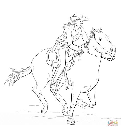 Ride Drawing, Drawings To Trace, Horse Art Drawing, Horse Sketch, Horse Coloring Pages, Cowgirl And Horse, Horse Drawing, Horse Drawings, Equine Art