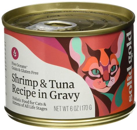 Solid Gold Five Oceans Holistic Wet Cat Food, Shrimp and Tuna Recipe in Gravy, 6 oz Can, 8 Count >>> More info could be found at the image url. (This is an affiliate link and I receive a commission for the sales) #MyCat Diy Cat Food, Food Shrimp, Tuna Recipe, Holistic Recipes, Cat Diet, Best Cat Food, Canned Cat Food, Cat Training Pads, Nursing Supplies