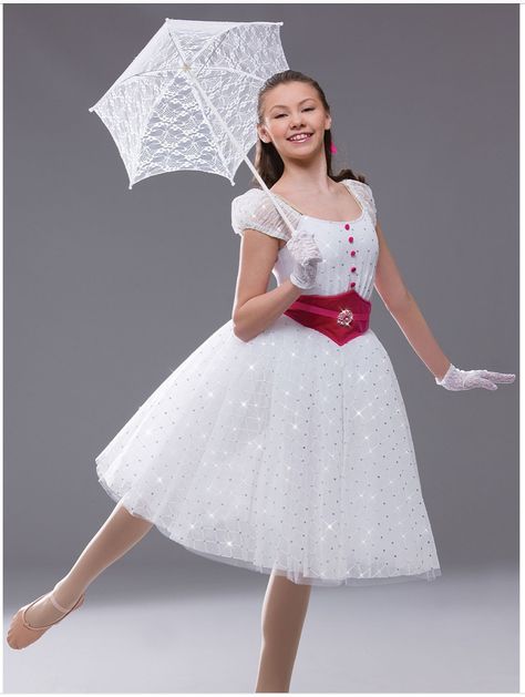 Recital costume 2019 Mary POPPINS Dance Outfits Ballet, Hip Hop Attire, Dance Team Shirts, Salsa Dancing Outfit, Dancing Costumes, Dance Tutus, Tutu Costumes, Leotards Ballet, Ballet Costumes