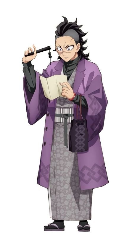 Genya Kny Official Art, Genya Chibi Art Oficial, Genya Shinazugawa Official Art, Chibi Genya, Genya Official Art, Kny Genya, Demon Slayer Genya, Genya Shinazugawa, Cute Fantasy Creatures