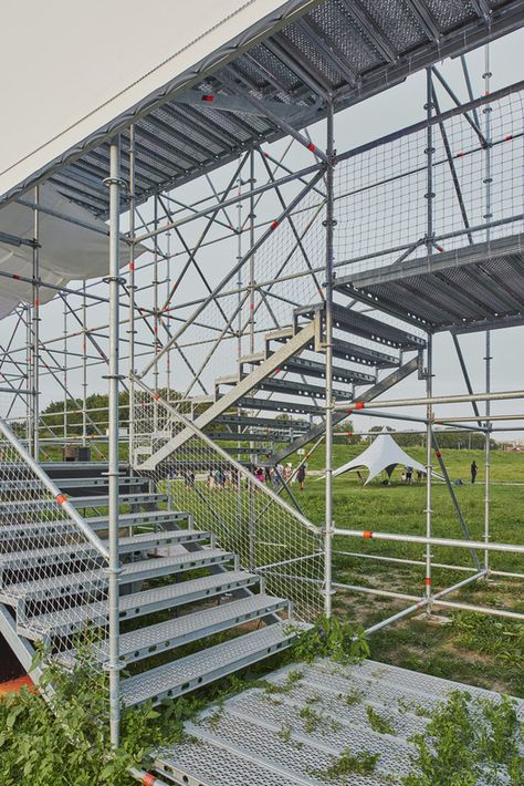 Scaffolding Architecture, Scaffolding Design, Temporary Architecture, Factory Architecture, Interactive Exhibition, Temporary Structures, Stairs Architecture, Architecture Design Sketch, Electrical Projects