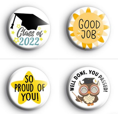 🎓⭐️ We have added a fab selection of 'Well Done' themed badges. Great for anyone expecting great exam results this Summer #youpassed #congratulations #soproudofyou #25mm #badges #welldone #classof2022 How To Make Badges, Reward Board, School Blazer, Badge Ideas, School Badges, Button Maker, Independence Day Decoration, School Craft, Button Badges