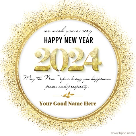 Glitter Gold Happy New Year 2024 Wishes Images Happy New Year 2024 With Name, Indian Happy New Year Greetings, Rest In Peace Gif, Happy New Year 2024 Images, Cute Birthday Quotes, Number Background, Greeting Cards For Friends, New Year Wishes Cards, 2024 Wishes