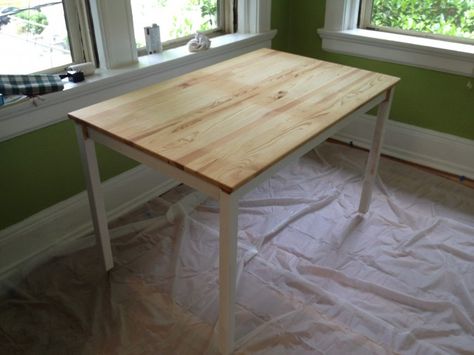 Finishing Ingo table from Ikea Ingo Table Hack, Ikea Ingo Table Hack, Ivar Table, Ingo Table, E E Cummings, Ikea Desk, Syntax, Ikea Hacks, Retro Home