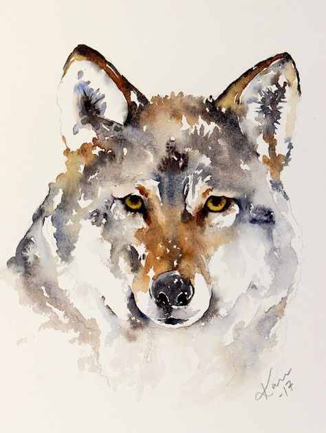 Art Amour, Watercolor Wolf, Watercolor Paintings Of Animals, Wolf Painting, Canvas For Beginners, Arches Watercolor Paper, 강아지 그림, 수채화 그림, Watercolor Paintings Tutorials