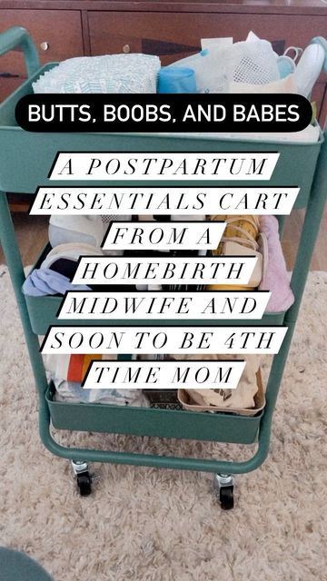 Postpartum Bedside Cart, Homebirth Essentials, Postpartum Cart, Postpartum Essentials, Post Partum, Home Birth, Natural Birth, Postpartum, New Moms