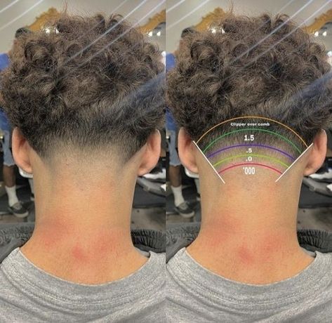 Taper Fade Back Of Head, Short Curly Tapered Haircut, Puerto Rican Haircut, Tapper Hair Men, Low Temp Fade, Low Drop Fade Curly Hair, Lower Taper Fade, Taper Fade Alto, Mid Taper Fade Haircut