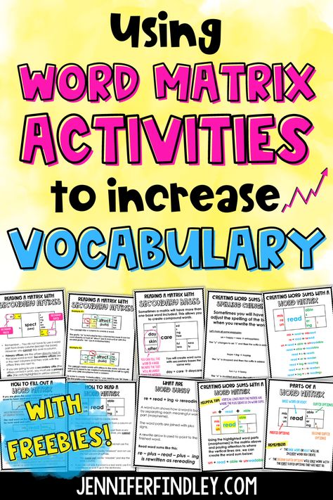 Hands On Vocabulary Activities, Vocabulary Intervention, Creating Curriculum, Morphology Activities, Word Study Activities, Increase Vocabulary, Free Posters, Multisyllabic Words, Vocabulary Instruction