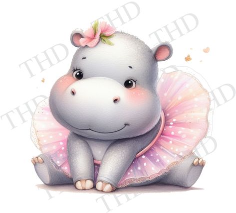 Hippo Ballerina, Comfy Room Ideas, Sublimation Items, Sublimation Heat Press, Cute Owls Wallpaper, Baby Art Projects, Owl Wallpaper, Animated Animals, Cute Clipart