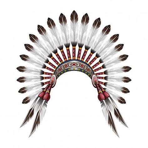 Native American Headdress Tattoo, American Indian Headdress, Chief Headdress, Headdress Tattoo, Native Symbols, Chiefs Headdress, Native American Tattoo, Native American Tattoos, Native Tattoos