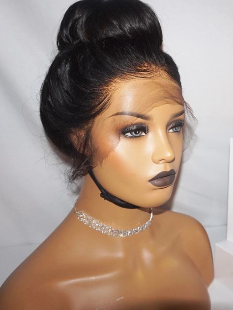 Affordable Alternative to Full Lace Wigs High buns high ponytails available Ponytail Wigs Black Women, Wig Updo Hairstyles, Glueless Wigs Black Women, Short Lace Wig, Wig Updo, Black Women Updo Hairstyles, Wigs Ponytail, Ponytail Wigs, High Buns