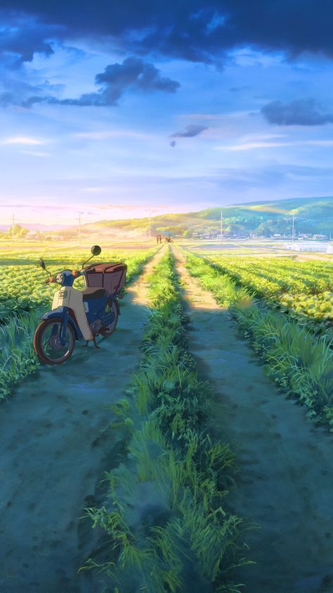 cr: owner Makoto Shinkai Movies, Your Name Wallpaper, Japanese Countryside, Makoto Shinkai, Anime Places, Dreamy Landscapes, Studio Ghibli Art, Anime Backgrounds Wallpapers, Name Wallpaper