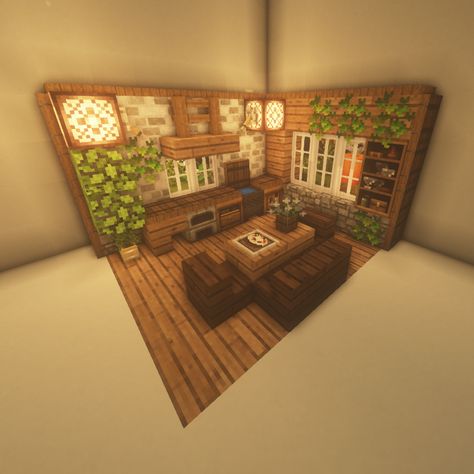 ˖⁺ ☁⋆ ୭ 🕊.⋆｡⋆༶⋆˙⊹ Interior Minecraft, Cottagecore Minecraft, Minecraft Decoration, Mc Builds, Natural Interior Design, Minecraft Mansion, Minecraft Interior, Minecraft Interior Design, Bangunan Minecraft