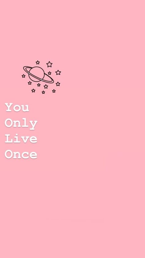 Yolo Wallpapers Iphone, Yolo Wallpaper, Quotes Aesthetic Pink, Yolo Aesthetic, Yolo Quotes, Wand Tattoos, Yolo Quote, Japan Quotes, Fav Wallpaper