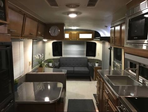 Renovated 1987 34-ft. Avion Aluminum Trailer Avion Camper Remodel Interior Design, Avion Trailer Remodel, Avion Camper Remodel, Avion Camper, Avion Trailer, Grants Pass Oregon, Beef Shank, Aluminum Trailer, Retro Camping