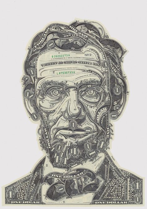 The Art of the Dollar: Meticulous Currency Collages by Mark Wagner paper currency collage Liberian Girl, Scott Campbell, Charcoal Drawings, Money Pictures, Colossal Art, Collage Making, Collage Artists, Keith Haring, Dollar Bill