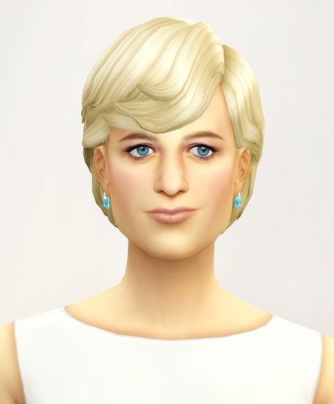 Diana Hair I - The Sims 4 Create a Sim - CurseForge Sims 4 Princess Diana Cc, Diana Hair, Princess Diana Hair, Best Mods, Lady Diana, Sims 4 Mods, The Sims 4, Sims Cc, Vintage Hairstyles