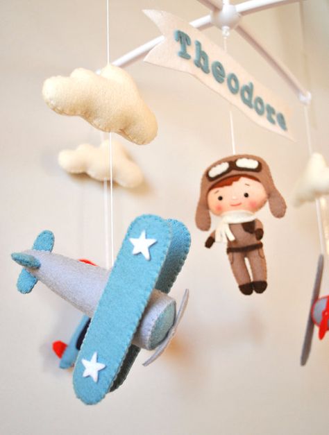 Airplane baby mobile Nursery mobile Cot mobile Crib mobile Airplane Nursery Boy, Airplane Nursery Decor, Pilot Baby, Time Flies Birthday, Crib Decor, Travel Nursery, Airplane Baby Shower, Airplane Nursery, Mobile Crib