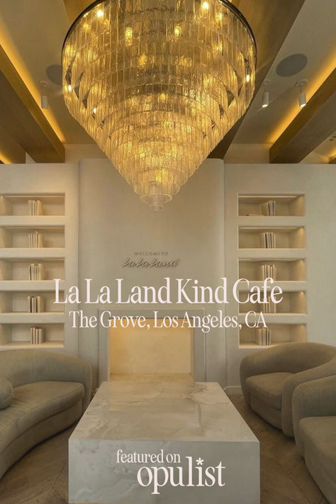 La La Land Kind Cafe at The Grove in Los Angeles, California is a bright, stylish small-chain coffee shop with light bites, outdoor seating & an upbeat theme. Cute Coffee Shop, Retail Store Interior, Light Bites, Casual Luxury, California Casual, Store Interior, The Grove, Coffee Shops, Cafe Restaurant