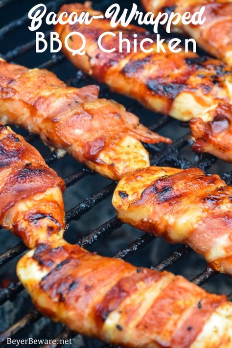 Bacon Wrapped Chicken Grilled, Black Stone Chicken Recipes, Blackstone Grill Recipes Chicken, Bacon Wrapped Bbq Chicken, Bacon Wrapped Chicken Breast, Grilled Bacon, Bbq Chicken Recipe, Blackstone Grill, Barbeque Recipes