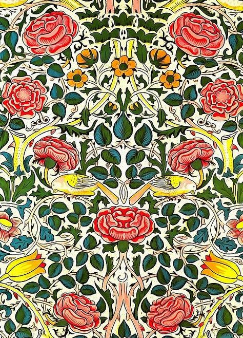 William Morris Rose Design William Morris was an English textile designer, artist, writer, and socialist associated with the Pre-Raphaelite Brotherhood and British Arts and Crafts Movement. He founded a design firm in partnership with... William Morris Wallpaper, William Morris Patterns, 2017 Calendar, Morris Wallpapers, William Morris Art, William Morris Designs, Toilet Storage, British Art, Office Spaces