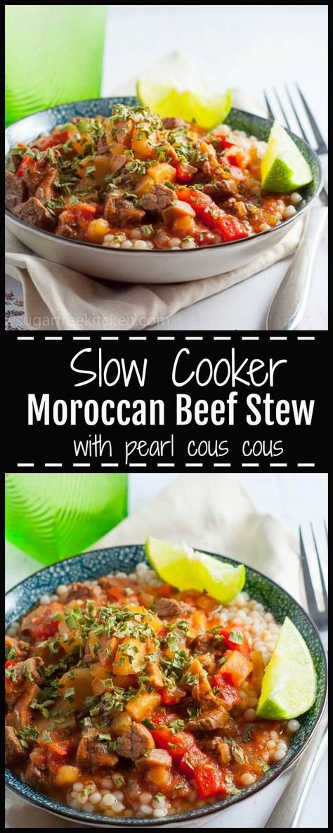 This slow cooked Moroccan beef stew is a rich, hearty and aromatic meal perfect for cool winter nights. Packed with spices, tomato flavour and vegie goodness, this is a stew you won’t tire of. Moroccan Beef Stew, Slow Beef Stew, Moroccan Beef, Low Calorie Low Carb, Comfort Meals, Healthy Beef Recipes, Slow Cooker Stew, Healthy Beef, Crockpot Soup Recipes