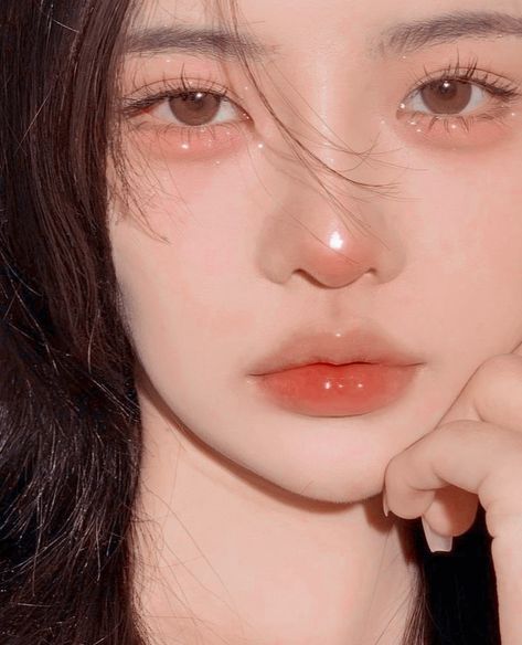 Orange Douyin Makeup, Asian Makeup Looks, Orange Makeup, Korea Makeup, Makeup Nails Designs, Soft Makeup Looks, Doll Eye Makeup, Korean Eye Makeup, Douyin Makeup