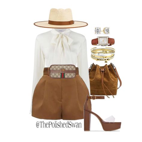 The Polished Swan | Back-up Acct on Instagram: “Chic Spring Outfit xoxo, The Polished Swan” Spring Brunch High-waisted Shorts, Moon Outfit, Honey Moon, Spring Fits, Tomboy Fashion, Night Outfits, Swag Outfits, Boy Fashion, Date Night Outfit