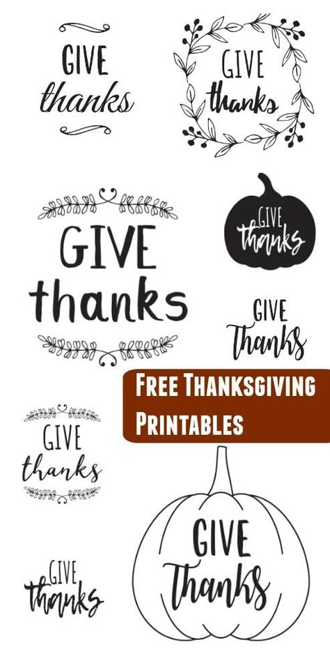 Free Thanksgiving Decoration Printable Download – Give Thanks Easy Thanksgiving Decorations, Free Thanksgiving Printables, Giving Quotes, Thanksgiving Place Cards, Thanksgiving Decorations Diy, Thanksgiving Diy, Holiday Images, Free Thanksgiving, Word Signs