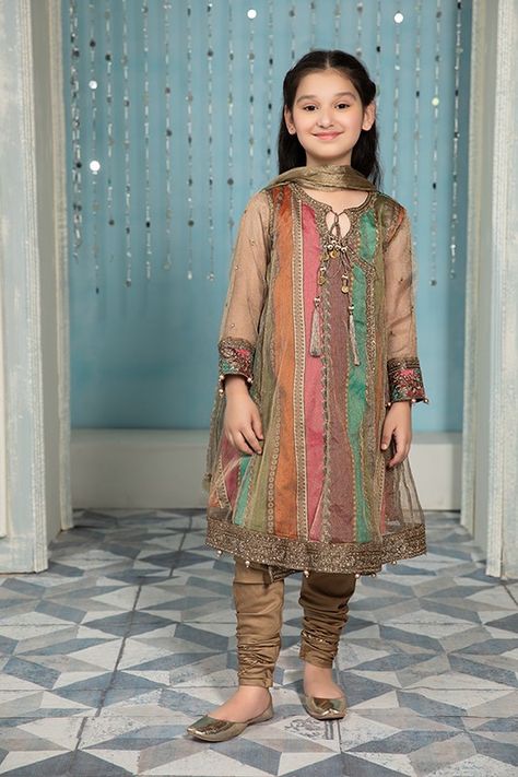 Maria B. Eid collection 2022 Kids outfits Maria B Kids Collection, Pakistani Kids Dresses, Tissue Dupatta, Baby Dress Set, Girls Dresses Diy, Girls Dress Outfits, Kids Dress Patterns