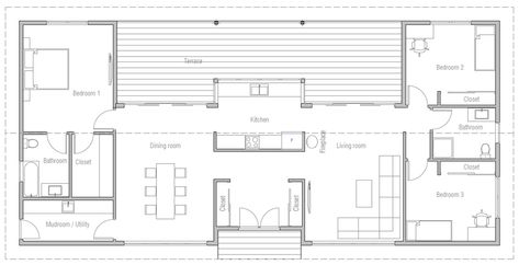 house design house-plan-ch475 10 150sqm House Design, House Design Floor Plans, Design Floor Plans, Interior Floor Plan, Minimalist Home Interior, Landscape Design Plans, Concept Home, Modern House Plan, Modern Architecture House