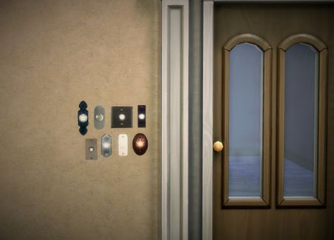 Sandwich CC Finds - budgie2budgie:  Sticker Doorbell. Download  Made... Sims 4 Decades Challenge, Font Maker, Sims 4 Blog, Sims Baby, Sims 4 Studio, The Sims 4 Packs, Kitchen Clutter, Sims Ideas, Household Appliance