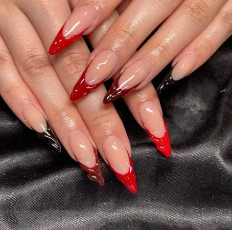 Brown Acrylic Nails, Stiletto Nails Designs, Soft Nails, Pretty Designs, French Tips, Nail Nail, Nails Inspo, Dope Nails, Stiletto Nails