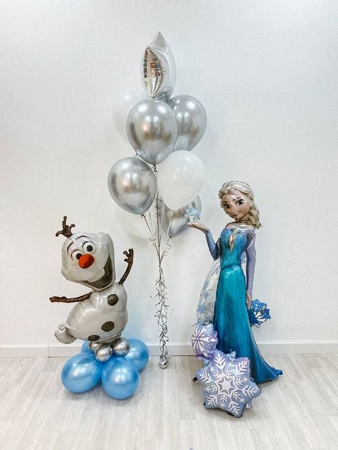 Princess Balloon, Frozen Balloons, Frozen Birthday Party Decorations, Princess Balloons, Frozen Birthday Theme, Frozen Themed Birthday Party, Frozen Birthday Cake, Bubble Balloons, Frozen Birthday Party