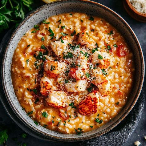 This creamy lobster risotto is a luxurious dish that brings together the delicate flavours of fresh lobster with the rich, comforting texture of Arborio rice. Perfect for special occasions or a cozy dinner at home, this risotto will impress your guests with its vibrant flavours and elegant presentation.