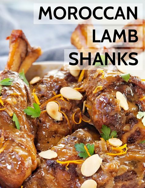 Lamb Shanks Oven, Moroccan Lamb Shanks, Lamb Tagine Recipe, Roasted Lamb Shanks, Lamb Shanks Slow Cooker, Rosemary Lamb, Cook Lamb, Tagine Cooking, Plated Food