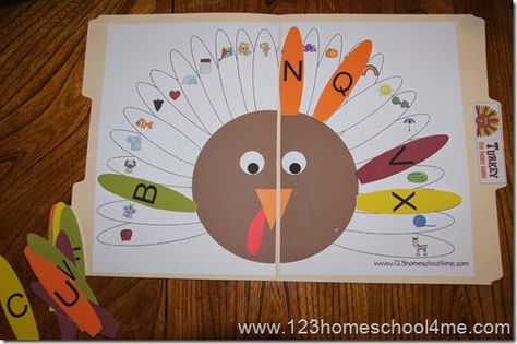 inside of turkey alphabet file folder game Folder Games For Toddlers, File Folder Games Free, File Folder Games Preschool, Free Alphabet Printables, Stem Projects For Kids, Thanksgiving Games For Kids, File Folder Activities, Free Games For Kids, Thanksgiving Preschool