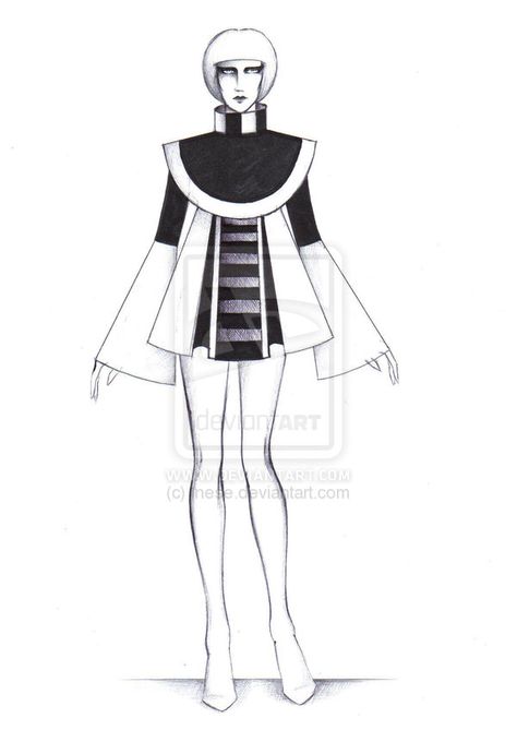 Bauhaus fashion sketch 6 by Inese.deviantart.com on @deviantART Bauhaus Outfit, Bauhaus Makeup, Bauhaus Clothes, Bauhaus Costume, Bauhaus Fashion, Bauhaus Shirt, Bauhaus Earrings, Bauhaus Textiles, Bauhaus Architecture