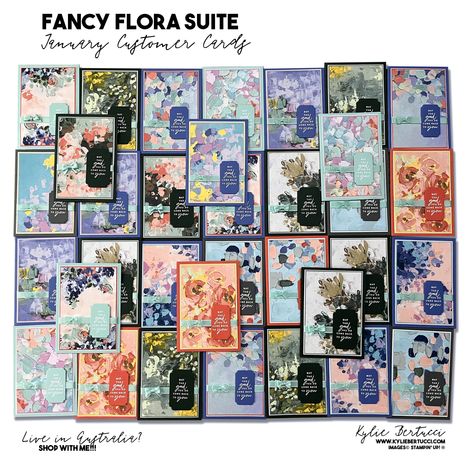 Su Fancy Flora Dsp Cards, Stampin Up Fancy Flora Dsp Cards, Fancy Flora Stampin Up Cards, Stampin Up Fancy Flora, Customer Card, Mini Cat, Hello Cards, Floral Card, Designer Paper