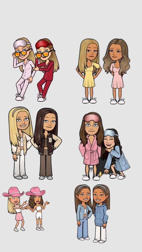 Cute Bitmoji Outfits Ideas, Cute Bitmoji Outfits Ideas Snapchat, Cute Bitmoji Outfits, Bitmoji Outfits Ideas Snapchat, Preppy Bitmoji, Cute Bitmoji, Matching Bitmojis, Snap Outfits, Twining Outfits