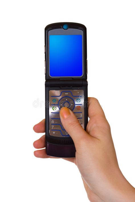 Flip mobile phone in hand. Isolated on white background , #sponsored, #phone, #mobile, #Flip, #hand, #background #ad Hand Holding Flip Phone, Holding Flip Phone, Flip Phone Png, Hand Background, Flip Mobile Phones, Flip Phone, Flip Phones, Hand Holding, Game Boy Advance Sp