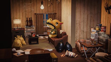 Messy House, Home Ac, Messy Room, Animal Crossing Game, Abandoned Houses, New Leaf, Original Artists, Sea Creatures, Room Interior