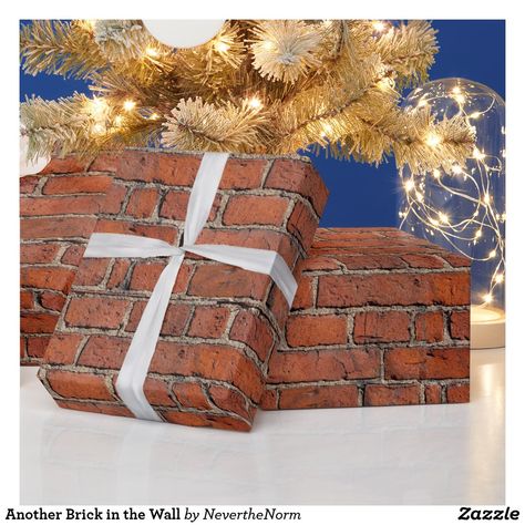 Another Brick in the Wall Wrapping Paper Brick In The Wall, Favor Packaging, Acrylic Art Print, Metal Art Prints, Christmas Photo Cards, Wrapping Paper, The Wall, Stationery Paper, Holiday Cards